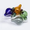 Nouveau style fumer coloré Pyrex verre épais à la main bulle Carb Cap chapeau ongles Dabber Bongs bol plates-formes pétrolières filtre à eau filtre trou d'air bol accessoires DHL