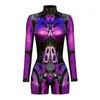 Costume à thème Halloween Robot Punk Squelette Cyberpunk Steampunk Sexy Slim Combinaison Catsuit Costumes Cosplay Zentai Femmes Body Fantaisie Robe 230901