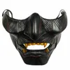 Maschere per feste Maschera Fantasma di Tsushima Jin Sakai Cosplay Mezza faccia Samurai Guerriero Faccia Prop Halloween Hannya Maschera Decorazione Festa Prop Resina 230901