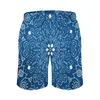 Short de bain pour hommes, bleu Mandala Hawaii, maillot de bain rétro bohème imprimé, séchage rapide, surf, haute qualité, plage surdimensionnée