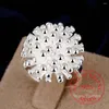 Cluster Ringen 925 Solid Sterling Zilveren Sieraden Vintage Vuurwerk Voor Vrouwen Mannen Maat 6 7 8 9 10 Mode Anel de Prata Bijoux