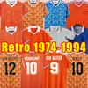Van Basten Retro Soccer Jerseys Maglia da calcio olandese BERGKAMP Gullit Rijkaard DAVIDS Olanda 1994 1990 1992 90 92 1986 1988 1989 1991 86 88 89 91 94 92 74 84