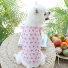 Hundkläder XS-XL Summer Small Floral Flower Printed Stretch Garn Beach Princess Dress Pets Pets Dogs Plear Puppy Cats Costume Dresses