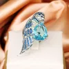 Bagues de cluster Belle bague pour femmes Mode Coloré Brillant Zircon Créatif En forme d'animal Colibri Bijoux Fiançailles