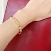 Uma pulseira clássica de designer de ouro 18k de 4 mm de espessura com 10 diamantes pulseiras de chave de fenda para homens e mulheres joias de noivado tamanho 16-19 cm