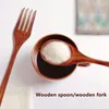 Forks 16Pcs Wooden Spoons Set Including And Japanese Utensil Reusable Handmade