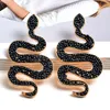 Висячие серьги в форме змеи Красочные винтажные капли воды Металлические женские геометрические формы