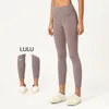 Calças ativas lu sem costura com logotipo leggings de fitness feminino 24 cores jogging cintura alta yoga respirável esportes pan