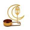 Świec Holders w stylu arabskim metalowym księżycem Golden Holder Home Festival Wedding Party Drop Ship