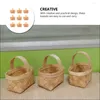 Dinnerware Sets 9 Pcs Woven Basket Desktop Holder Small Candy Baskets Packing Wooden Mini Wedding Gift Baby