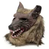 Party Maskers Halloween Latex Wolf Hoofd Haarmasker Weerwolf Handschoenen Kostuum Party Scary Decor 230901