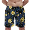 Men's Shorts Summer Gym Grinning Halloween Sportswear Pumpkins Print Printed Board Short Pants Cute Quick Drying Beach Trunks Big Size