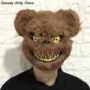 Party Masks Rabbit Cosplay Mask Halloween Party Scary Head Cover Halloween Carnival Costume Huvudbones Props Handmade Dance Masquerade Horror 230901