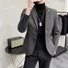 Męskie garnitury 2023 High-end Blazer Autumn i Zima Zagębienie mężczyzn Casual Western Fit Party Club Wedding Social