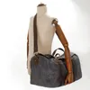 Plunjezakken Vintage Puur Katoen Canvas Lederen Reistas Grote Capaciteit Weekendtas Overnachting Heren Handbagage Groot