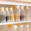 Bouteilles de stockage 5 pièces sac scellé emballage de riz grains résistant à l'humidité résistant aux insectes Transparent épaissi Portable qualité alimentaire