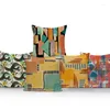 Travesseiro colorido decoração nórdica casa almofadas capa s decorativa padrão de impressão geométrica personalizada é resistente a manchas