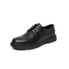 Scarpe eleganti Testa tonda con suola morbida 2023 Banchetto per tailleur casual nero puro