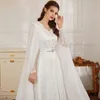 Ethnic Clothing Muslim Fashion Lace White Abaya Dubai Handmade Morocco Kaftan Robe Islam Evening Dress For Women Cloak Ramadan Eid Caftan