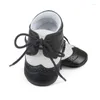 Första vandrare födda Baby Boy Girl Shoes Soft Rubber Bottom Solid Leather Oxford Dress Toddler Moccasins Crib Spädbarn