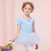 Bühnenkleidung 2023 Ballett Bodysuit Rock Tanzkostüme Kinder Leotard Tutu Funkelndes Kleid für Mädchen Ballerina Training Dancewear