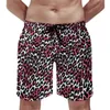 Męskie spodenki Klasyczne Lopard Vintage Swim Trunks Faux Fur Animal Print Szybkie suszenie