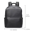 Mochila masculina de couro grande 13 polegadas moda vintage escola bolsa negócios laptop viagem ao ar livre