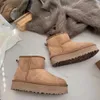 Mini bottes de neige classiques australiennes pour femmes, bottines à plateforme Tasman, en peau de mouton, chaudes, Tazz, hiver