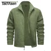 Herrenjacken TACVASEN Leichte Fleecejacken mit durchgehendem Reißverschluss Herren Frühling Freizeitjacke Outdoor-Sportbekleidung mit Taschen Stehkragen Outwear Tops 230901