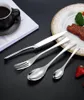 Servis uppsättningar Creative European Style Western Tabelloar Gifts El Steak Knives Forks Spoon Fishtail Luxury rostfritt stål i bestick