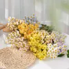 Decorative Flowers White Daisy Artificial Chamomile Silk Bouquet For Wedding Party Decor Floral Arrangement Fake Home Decorations