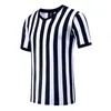 Andere sportartikelen 2223 Professionele voetbalscheidsrechter Uniform Aangepaste shirts Volwassen Zwart Wit Voetbalshirts Trainingskleding shirt 230905