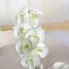 Kwiaty dekoracyjne sztuczne dekoracje orchidei jedwabne akcesoria domowe domowe przyjęcie imprezy ślubne materiały symulacyjne rośliny