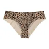 Kvinnors leggings stora leopard mönster is silkespårlös mitt midja sportkondition tights tränare under kläder