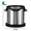 Boîte à café en acier inoxydable, conteneur de mouture à expresso de 1800ml, poubelle antidérapante pour mouture de café, poubelle avec coup détachable T294f