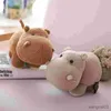 Animais de pelúcia de pelúcia 20cm cabeça grande hipopótamo brinquedo de pelúcia macio animal hipopótamo boneca de pelúcia bonito decoração para casa presente das crianças do bebê