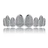 Grillz Dental Grills Punk Set Gold Sier Top Irregar 8-tand hoektanden met zirkoon tanden Drop levering sieraden lichaam Dhxpb