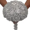 2019 Luxueux Bouquet De Broche En Cristal Ivoire Gris Cristal Perles Bouquet Satin Fleurs De Mariage Bouquets De Mariée Accessoires De Mariage3334