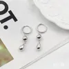 Серьги-подвески Европейский и американский минималистский дизайн с круглыми бусинами Капли воды Серьги из стерлингового серебра 925 пробы для женщин