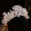 Haarspangen, handgefertigt, Braut-Tiara, Strass-Perlen, Hochzeitskrone, Zubehör, Luxus-Diadem, Kopfschmuck, Stirnband, Festzug, Kopfbedeckung, Schmuck