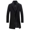 Women's Wool Blends Wool Overcoat Coat Outwear Long Sleeve Trench Coats Jacket Stylish Elegant Pocket Coat Long Coat Winter Wool Coat Slim Men Coat HKD230904