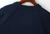 最高品質のメンズブランドトップストーニーセーターコットン2トーンラウンドネック織りメンズセータークラシックと絶妙な刺繍入りコンパスセーター