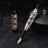 Fountain Pens Jinhao The Latest Design Dragon And Phoenix Golden Metal Fountain Pen High Quality Hot Selling luxury writing gift pens HKD230904
