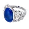 Bagues de cluster Boseok Lapis Rhodium sur bague en argent sterling