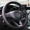 Steering Wheel Covers DIY Cowhide Leather Car Cover Customized Wrap For Elantra 4 2023 Solaris Accent