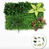 Verde monstera artificial boxwood hedge cobre samambaias painel de parede folha cerca vegetação pendurado falso planta decoração decorativa flow292g