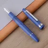 Fountain Pens Majohn P136 Harts Kolv Fountain Pen EF/F/M/Flat Nib Sky Blue Writing Pen 20 Ink Windows for Business Office School HKD230904