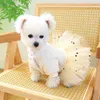 Dog Apparel Pet Dress With No Constriction Charming Winter Lace Skirts Traction Ring Festive Bow For Dogs Cats Easy