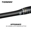 Componentes de manillares de bicicleta TOSEEK Mate 3K Fibra de carbono Bicicleta Manillar de montaña Ciclismo MTB Riser / Manillar plano 31,8 mm Piezas de bicicleta 230904