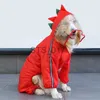 Hondenkleding Mode 3D Dinosaurus Kikkerstijl Regenjassen Hond Waterdichte kleding voor kleine, middelgrote grote honden Regenjas Mopshond Teddy Corgi et x0904